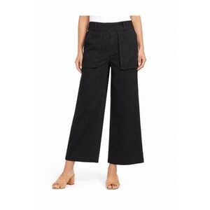 Young Fabulous & Broke YFB Linen Blend Sailor Wide Leg Pants Black S Coastal